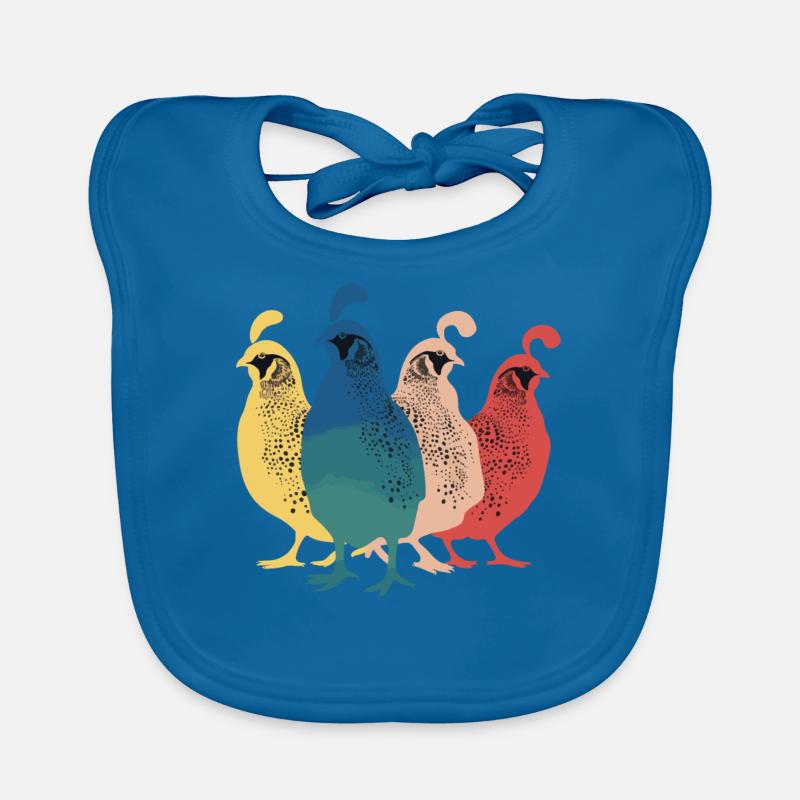 Quail Bird Quails Organic Baby Bibs