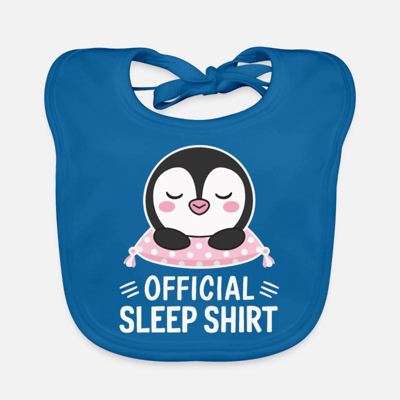 Pinguin Pinguine Tier - Baby Bio-Lätzchen - Pfauenblau