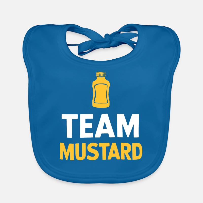 Moutarde Moutarde jaune Délicieux manger de la moutarde chaude Bavoir bio Bébé