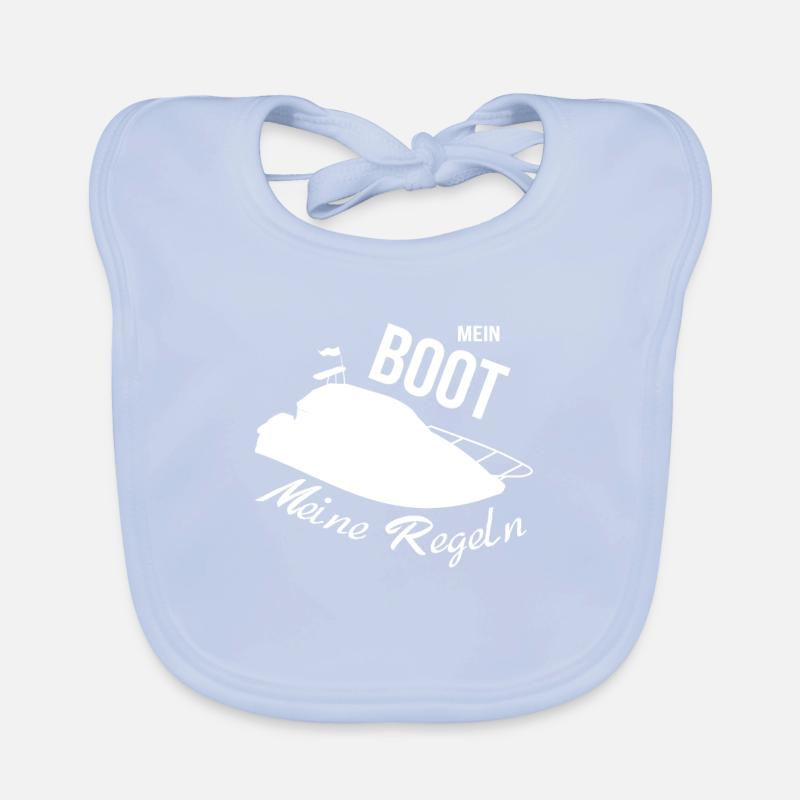 Mein Boot meine Regeln Motorboot Baby Bio-Lätzchen