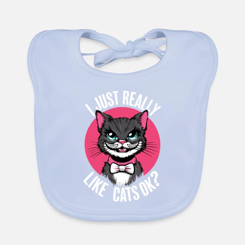 Chat Chats Amoureux Chat Propriétaire Chaton Bavoir bio Bébé