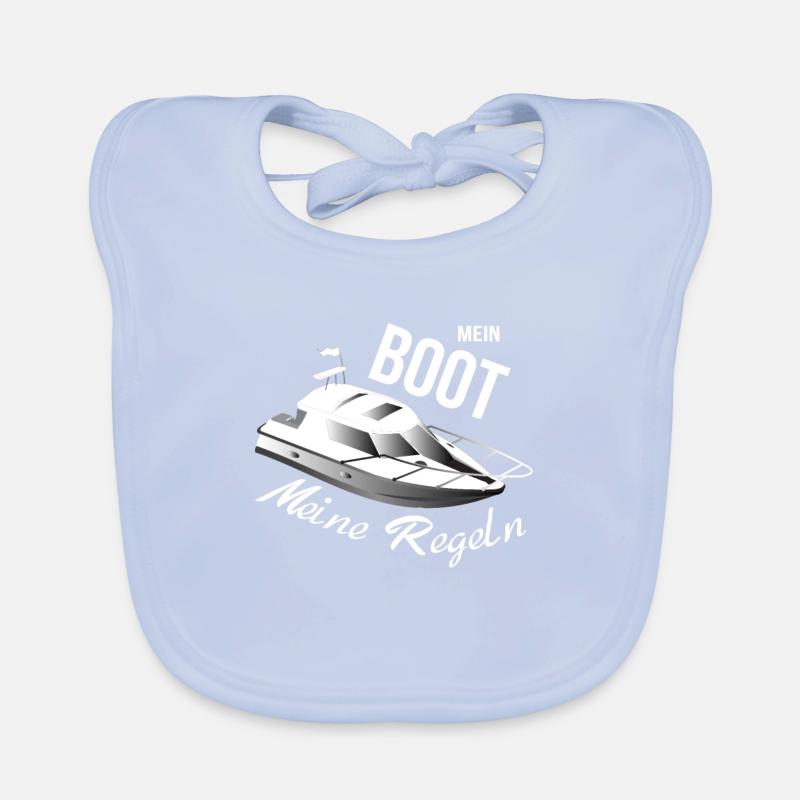 Mein Boot meine Regeln Motorboot Baby Bio-Lätzchen