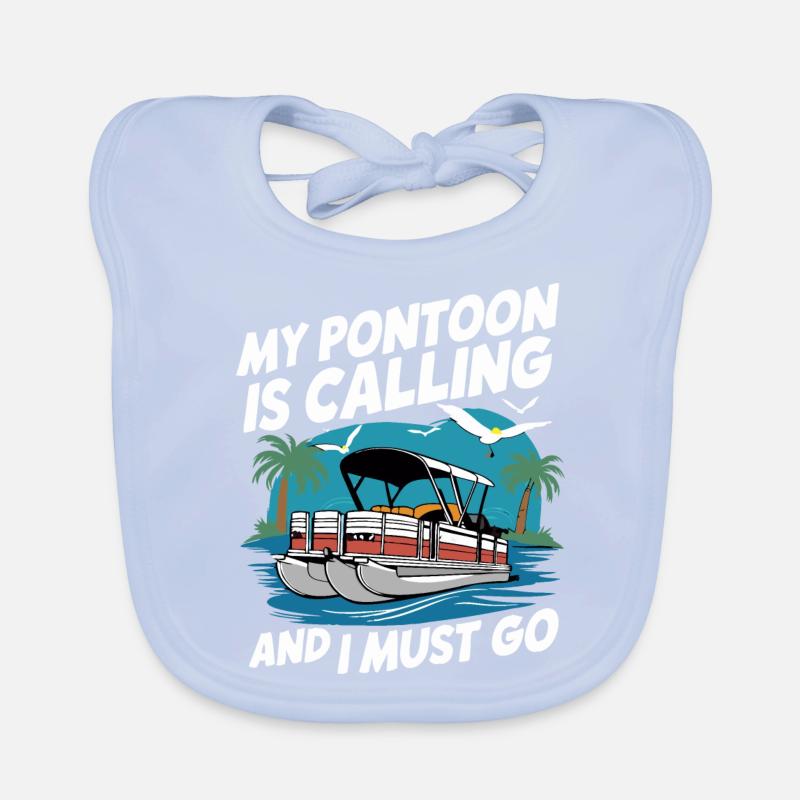Pontonboot Kapitän Ponton Boote Baby Bio-Lätzchen