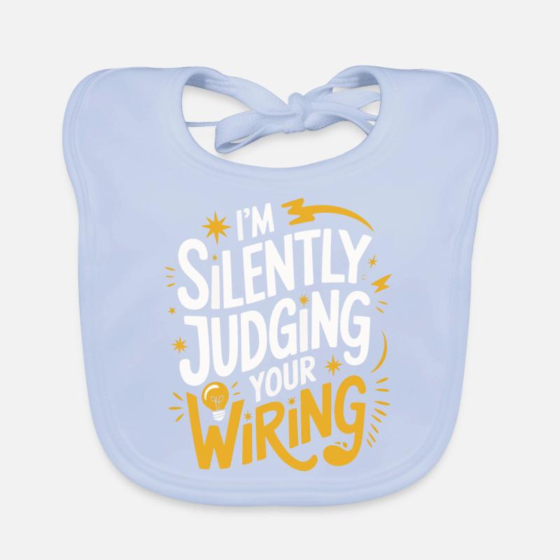 Electrician Electronics Technician Craftsman Profession Saying Organic Baby Bibs