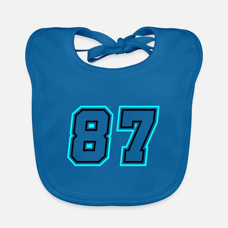 87 Number Symbol Organic Baby Bibs