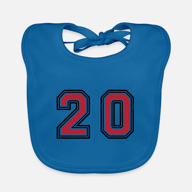 Symbole numérique 20 Bavoir bio Bébé