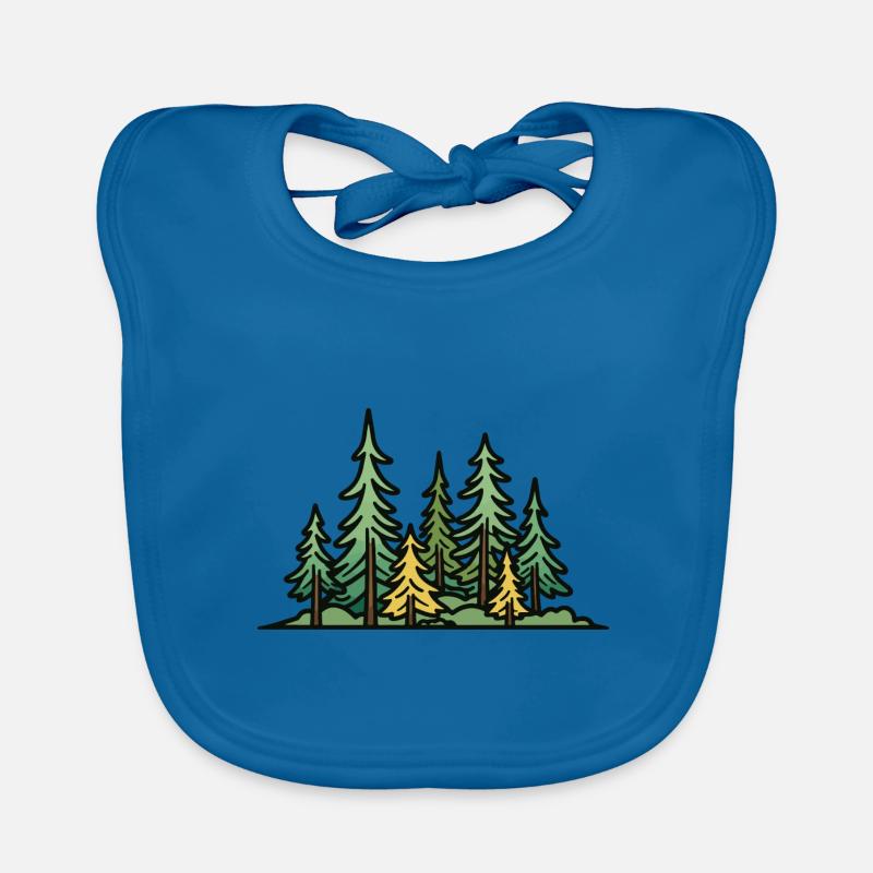 Forest, Landscape, Trees, Nature Organic Baby Bibs