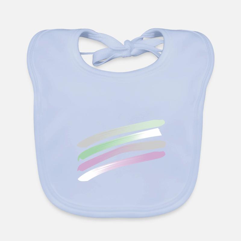 Rayures001 Bavoir bio Bébé