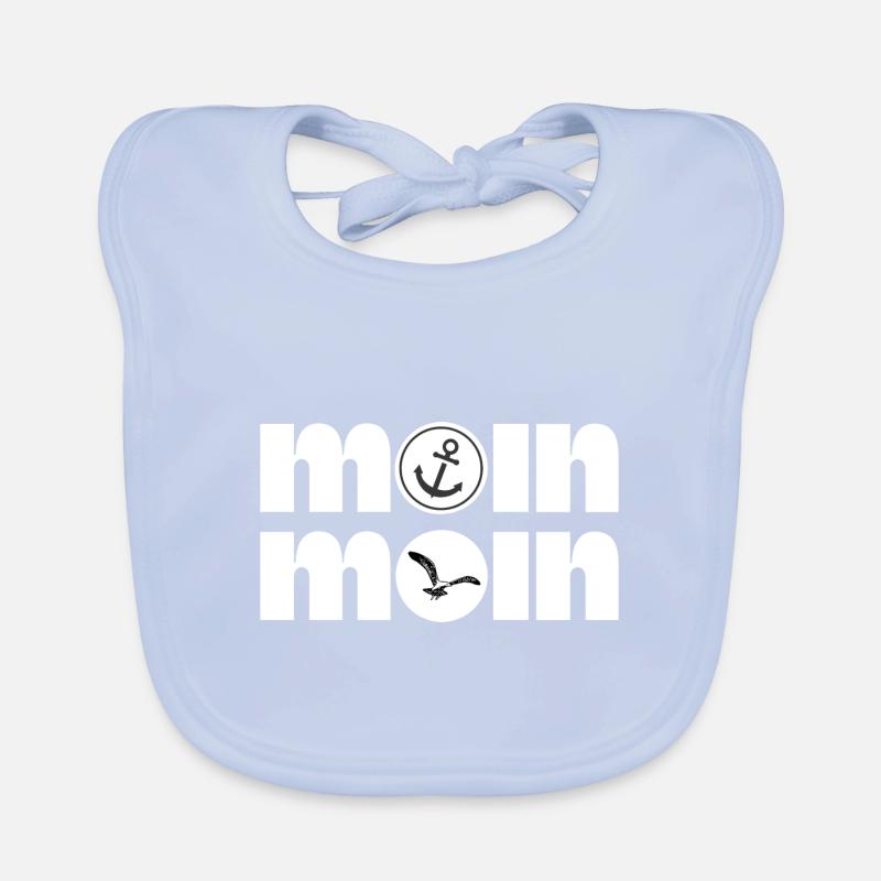 Moin Moin Anker Möve Geschenk Baby Bio-Lätzchen