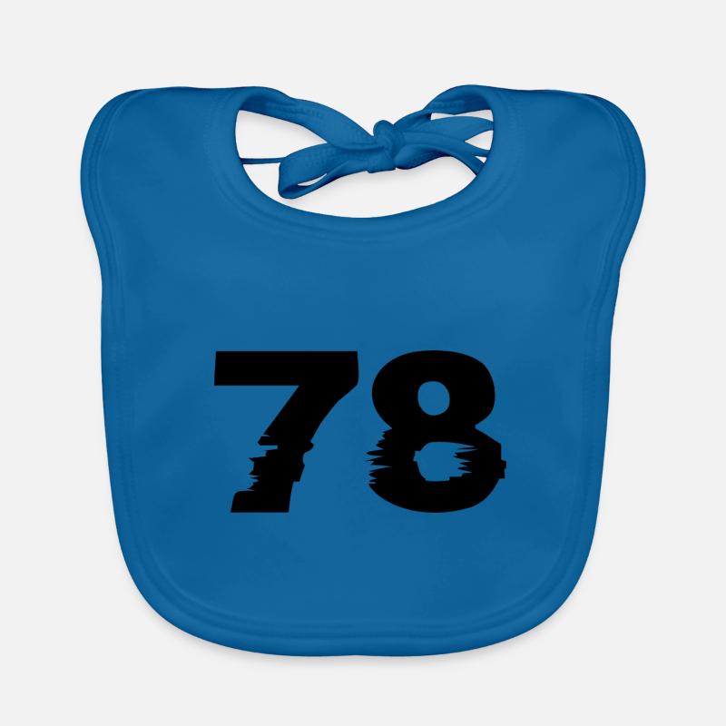 Numéro 78 - Bavoir bio Bébé - bleu paon