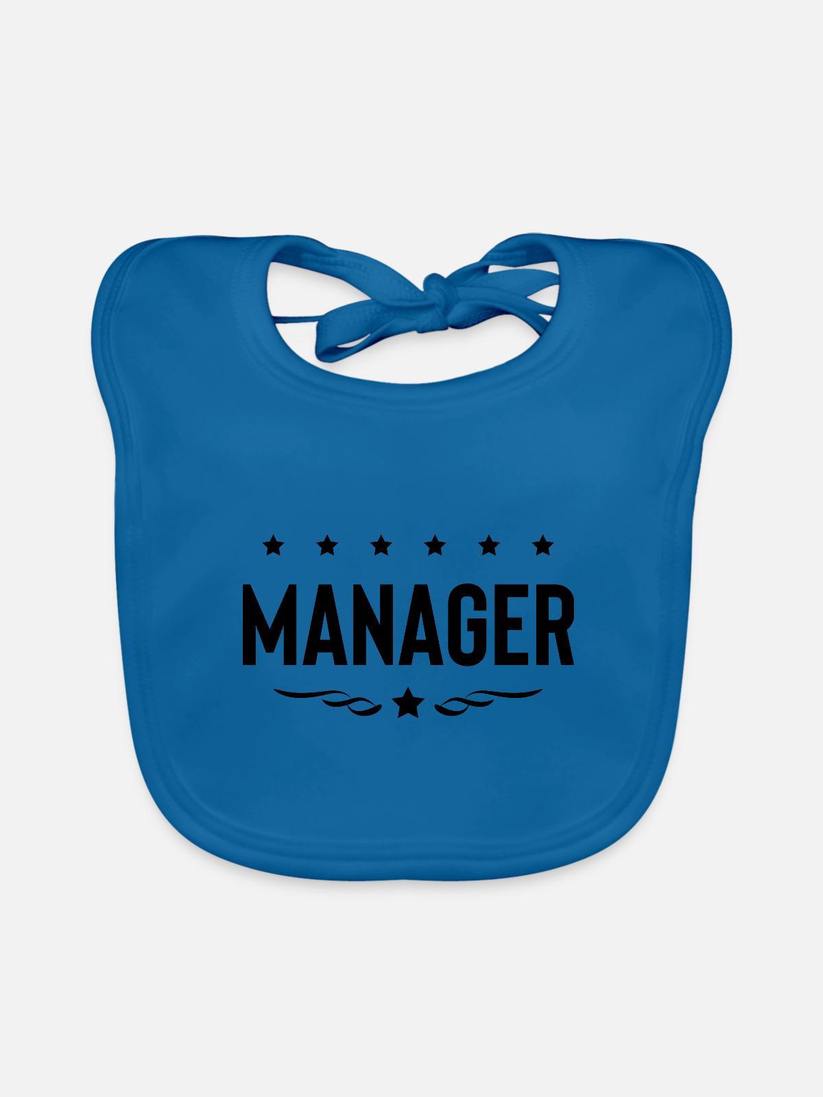 Manager Beruf - Baby Bio-Lätzchen - Pfauenblau - Vorne