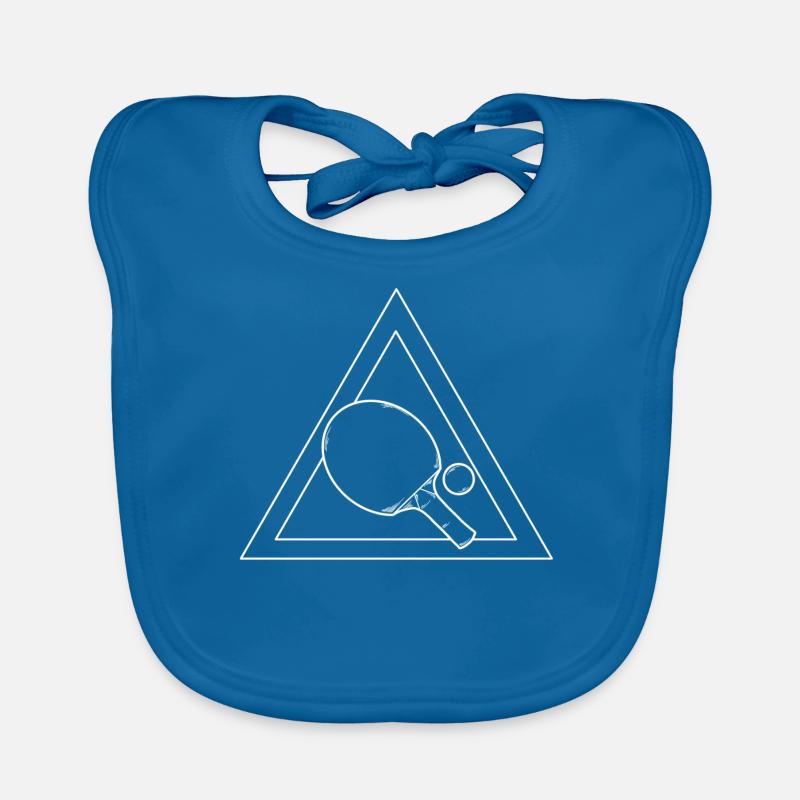 tennis de table - Bavoir bio Bébé - bleu paon