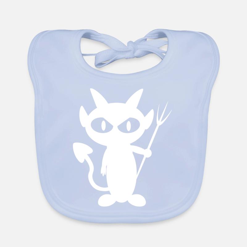White Devil T-Shirt Organic Baby Bibs