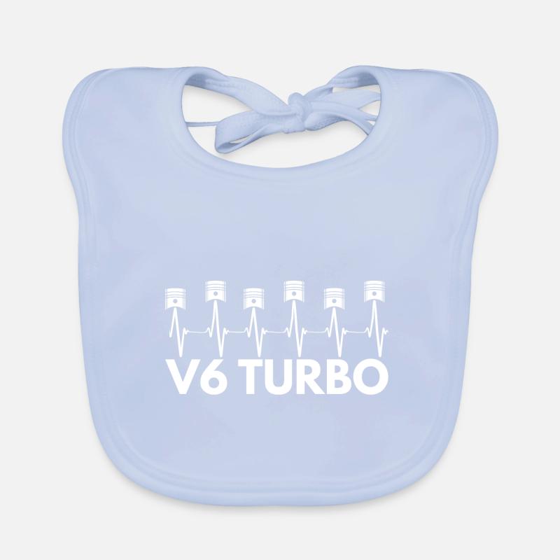 V6 turbo engine Organic Baby Bibs