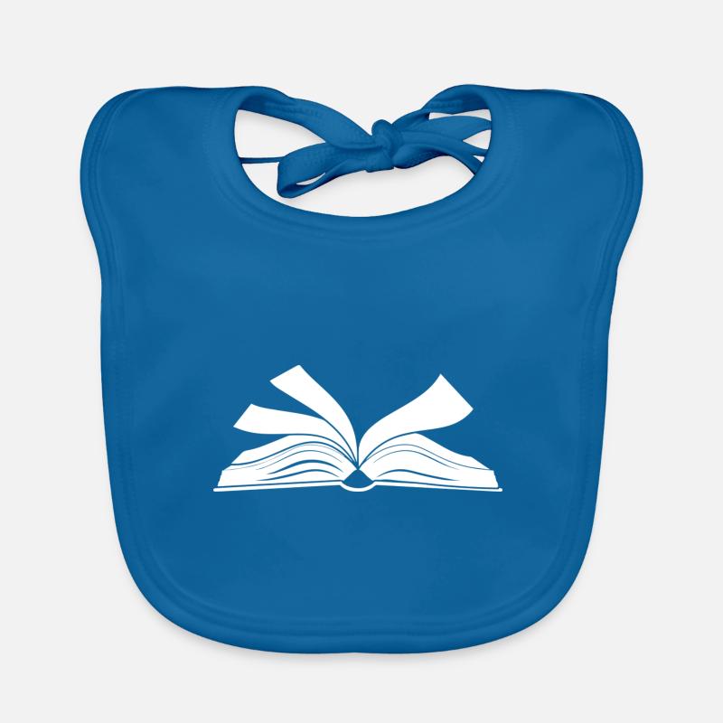 Open Book Read Bookworm Bookworm Pocket Bavoir bio Bébé