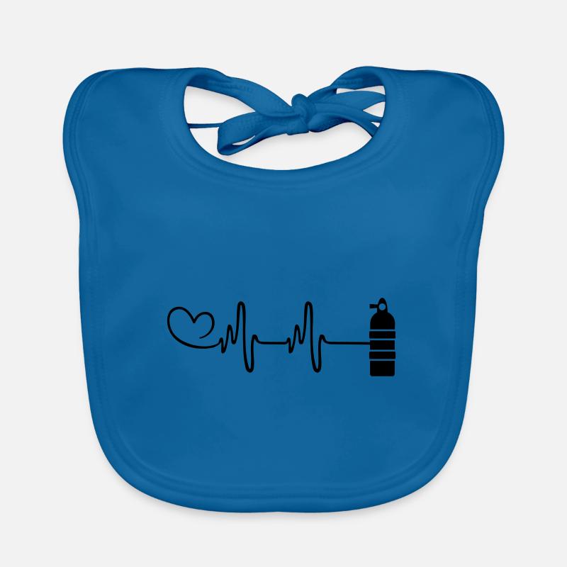Oxygen Diving Pulse Heart Organic Baby Bibs