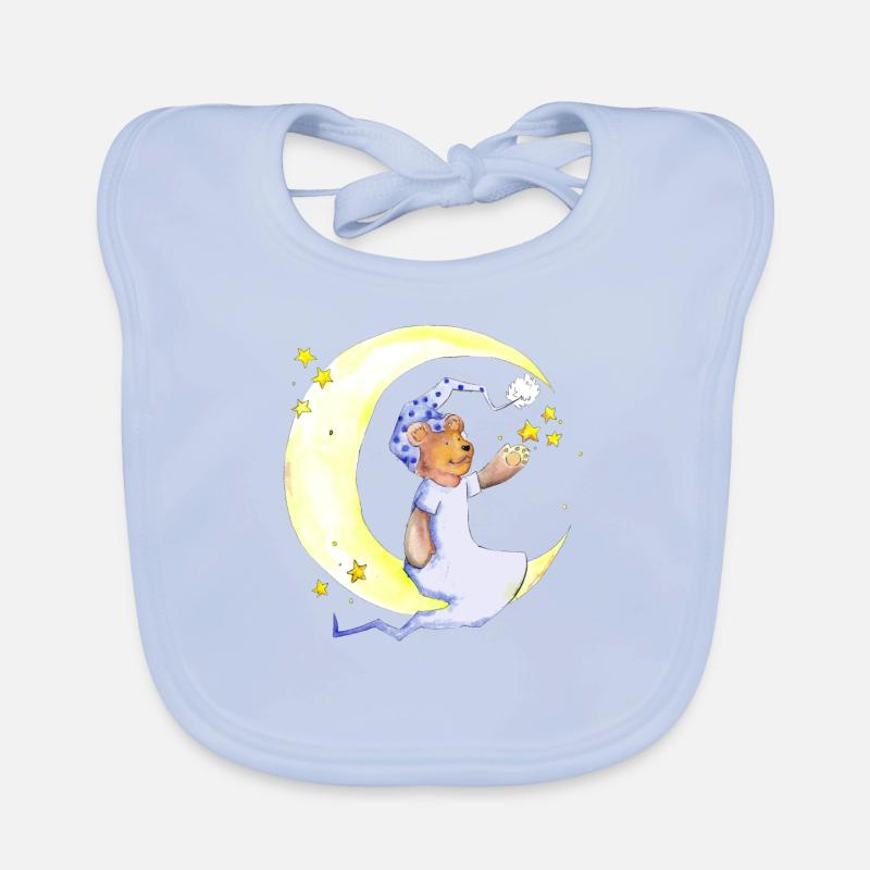 The bear in the moon Organic Baby Bibs