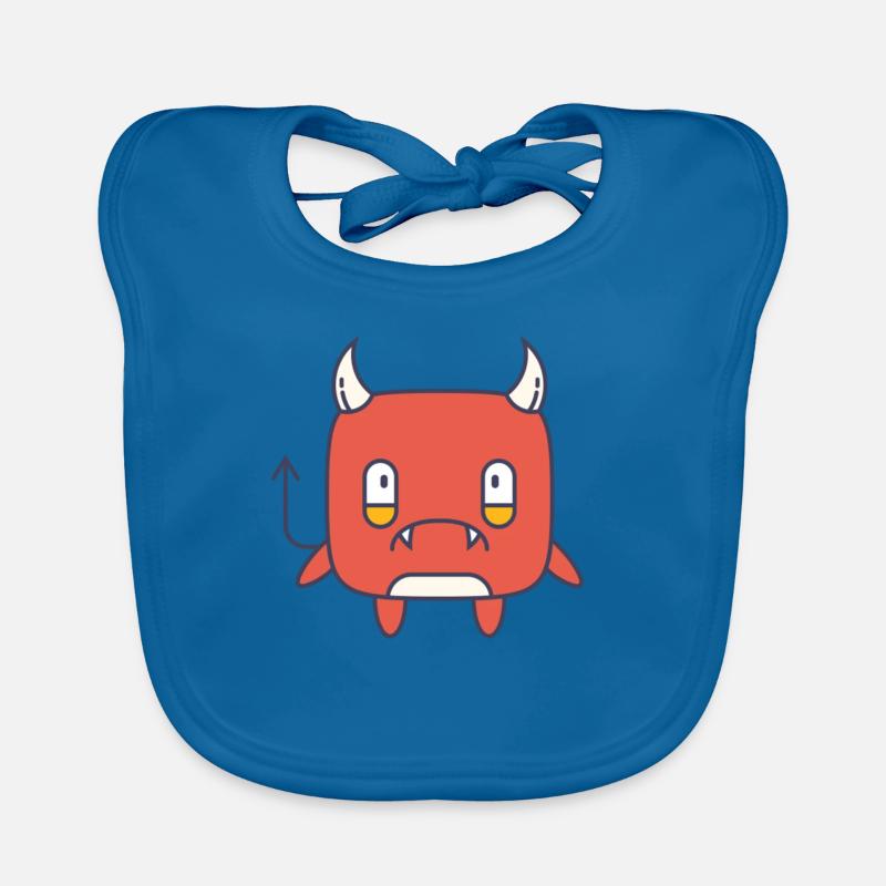Funny devil kids costume Halloween gift Organic Baby Bibs