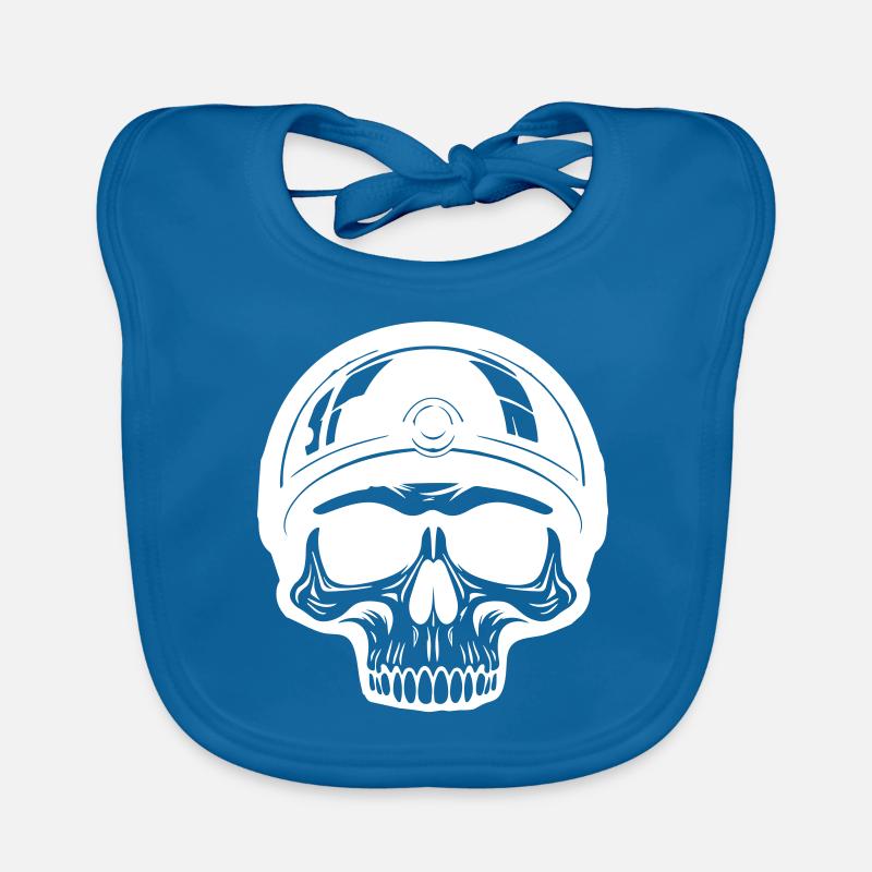 Skeleton Biker Organic Baby Bibs