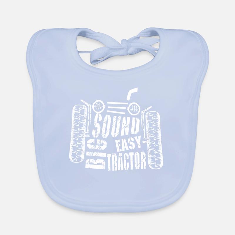 tractor pulling Organic Baby Bibs