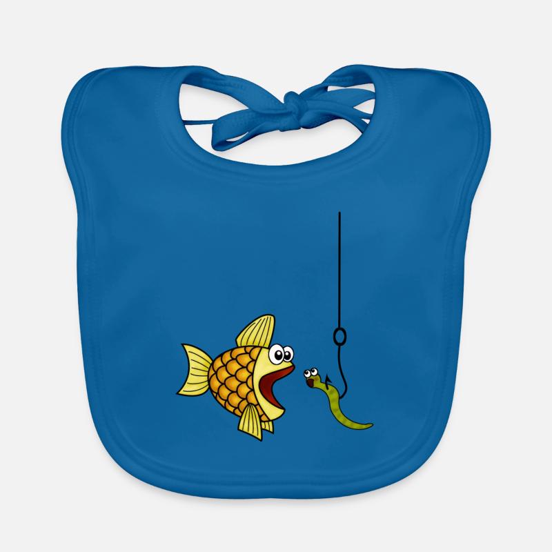 Fish eats worm, Angel Organic Baby Bibs