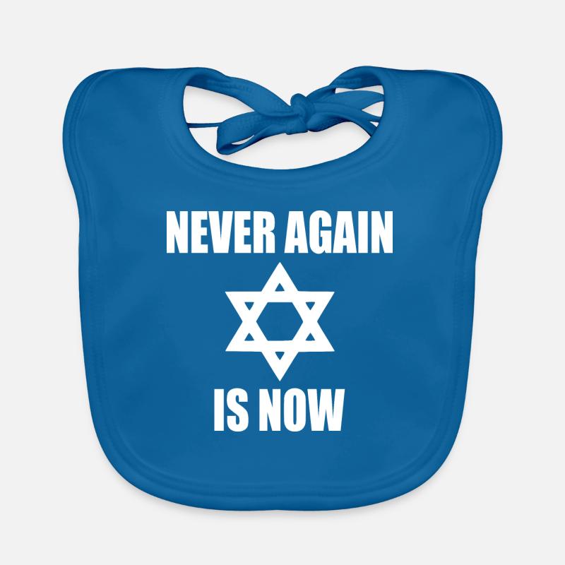Never again is now - Baby Bio-Lätzchen - Pfauenblau