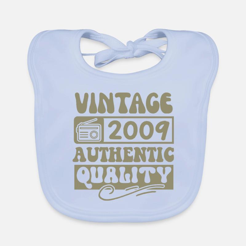 Authentic 2009 Millésime 2009 - Vintage 2009 Rétro Bavoir bio Bébé