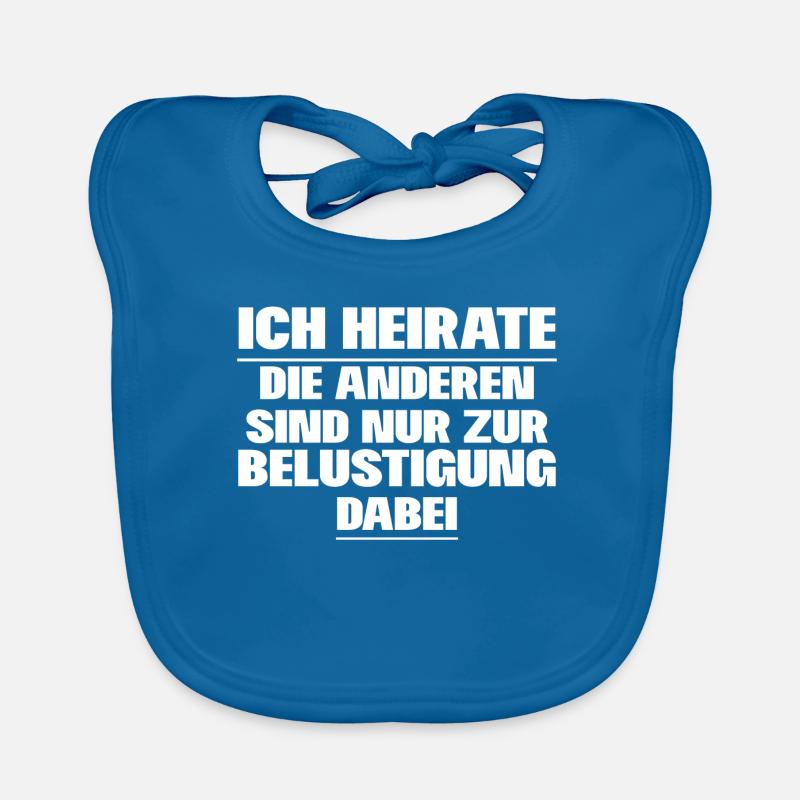 Junggesellenabschied - Baby Bio-Lätzchen - Pfauenblau