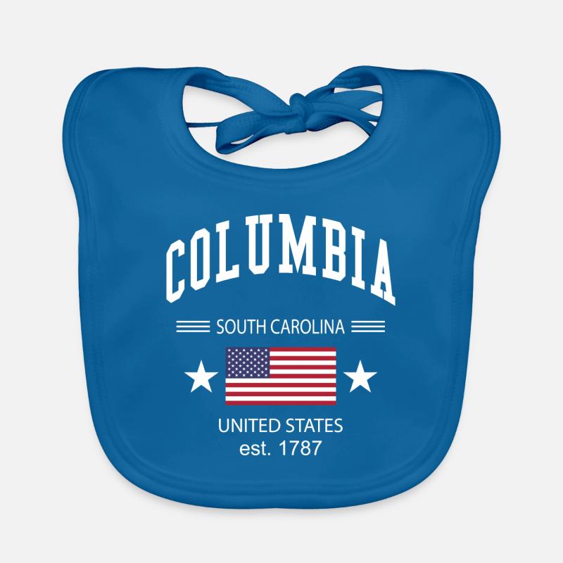 Columbia - Bavoir bio Bébé - bleu paon