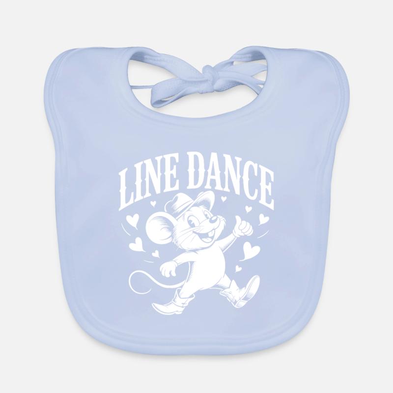 Line Dance Mouse Funny Mouse Dancing Line Dance Organic Baby Bibs