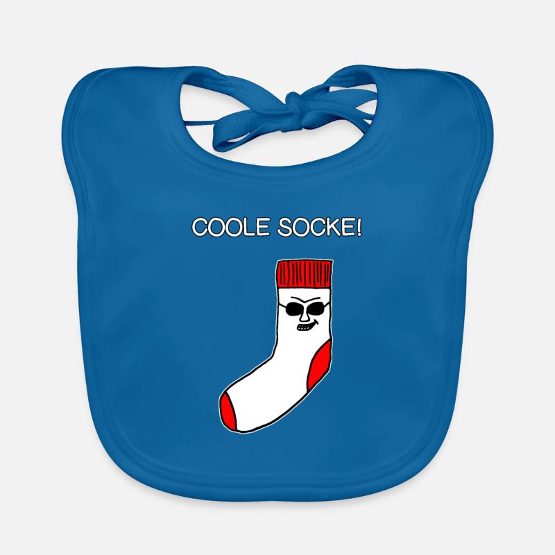 Coole Socke - Comic, lustiger Spruch, Geschenkidee Baby Bio-Lätzchen