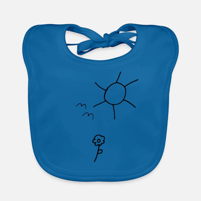 Stroke drawing Organic Baby Bibs