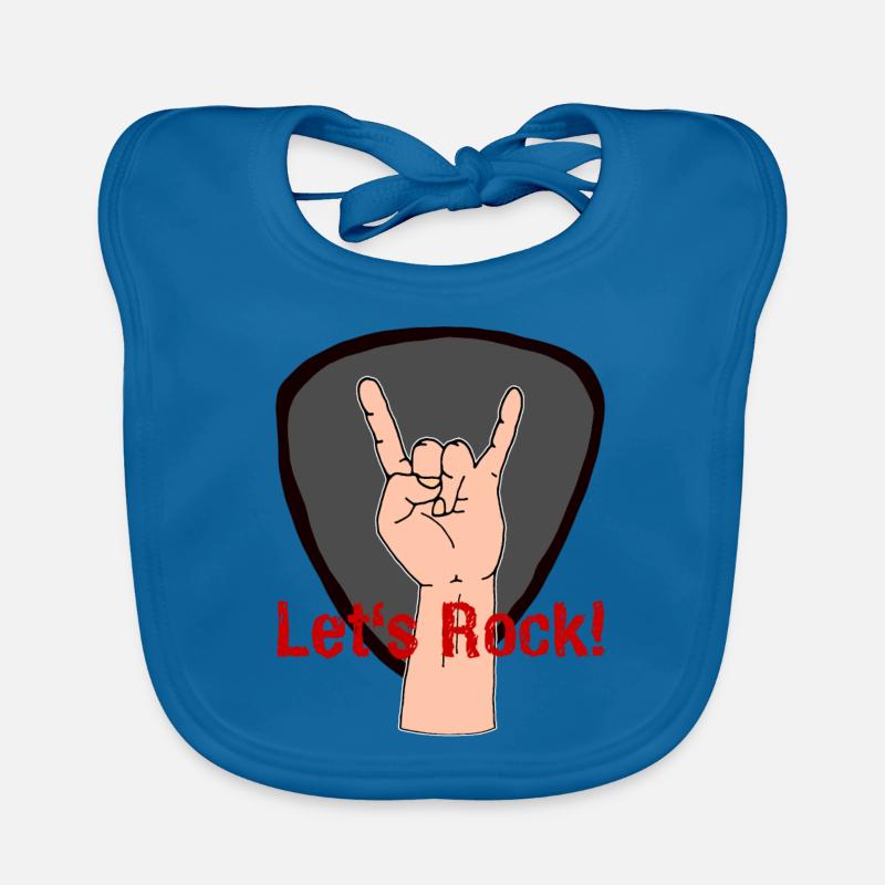 Permet de rock - Bavoir bio Bébé - bleu paon
