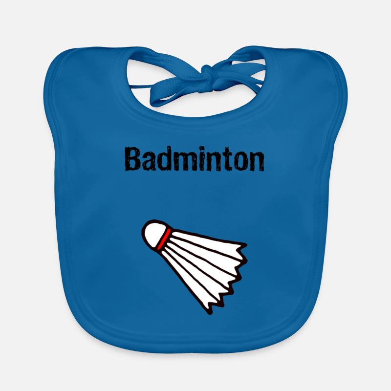 badminton - Bavoir bio Bébé - bleu paon