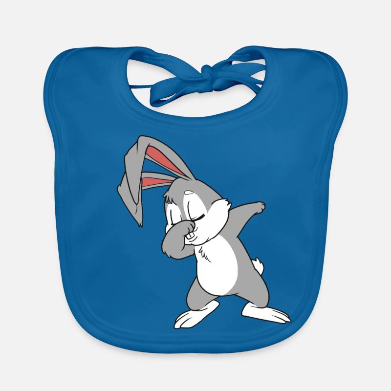 Cool Easter Bunny Organic Baby Bibs