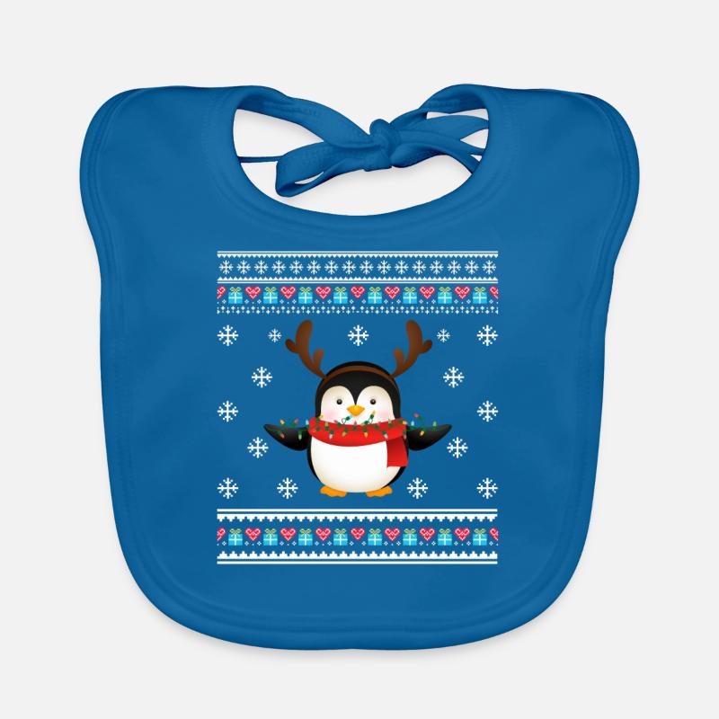 Pingouin de Noël Bavoir bio Bébé