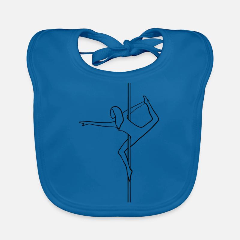 Pole Dance Pole Dancing Polefitness Poledancer - Bavoir bio Bébé - bleu paon