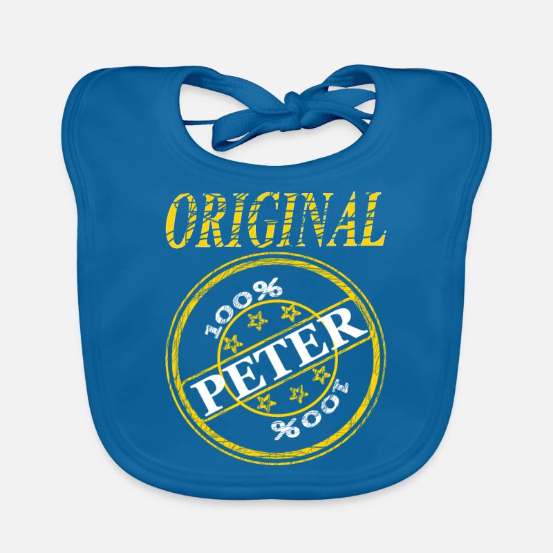 my name is Peter Original Peter 100% Peter Organic Baby Bibs