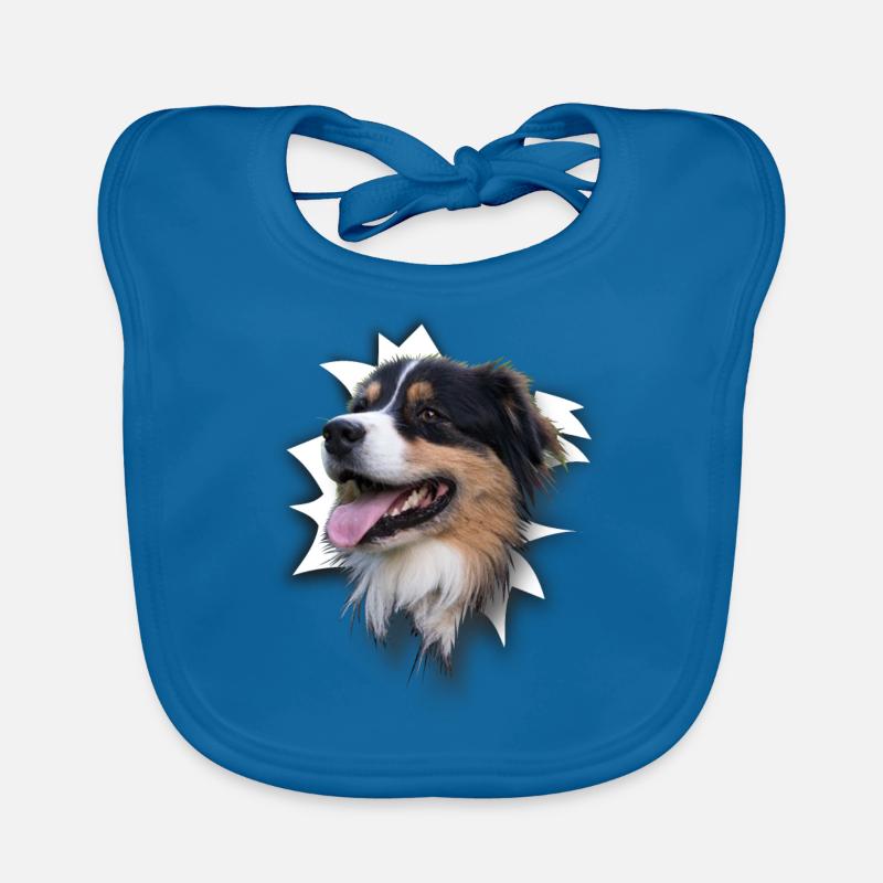 Australian Shepherd Organic Baby Bibs