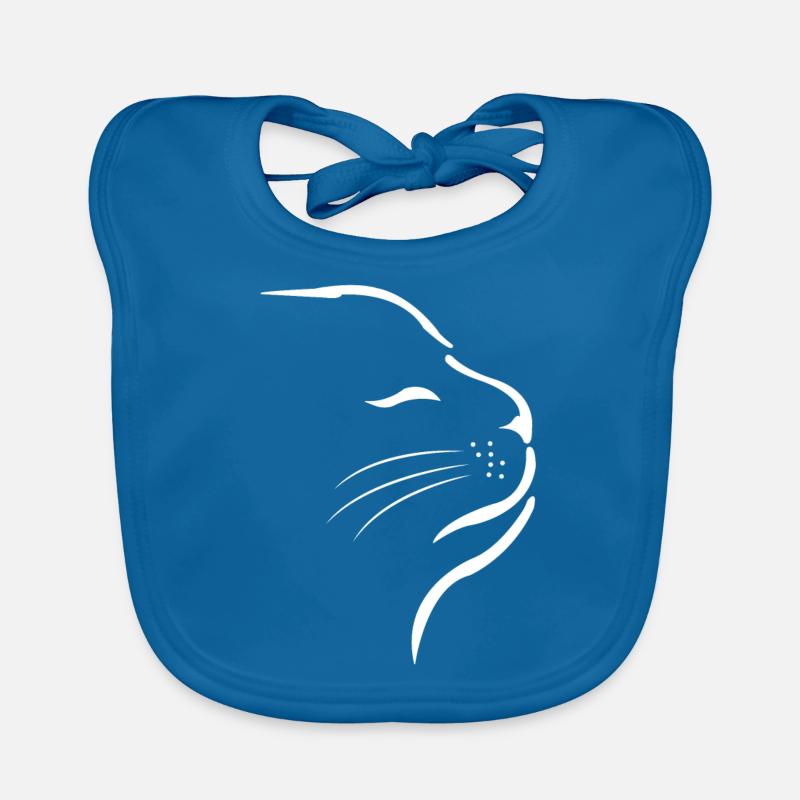 Chats Chats - Bavoir bio Bébé - bleu paon