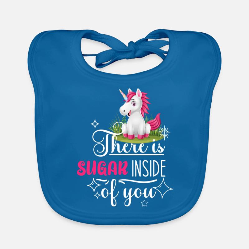 Zuckersüss Spruch Mädchen Pink Einhorn Baby Bio-Lätzchen
