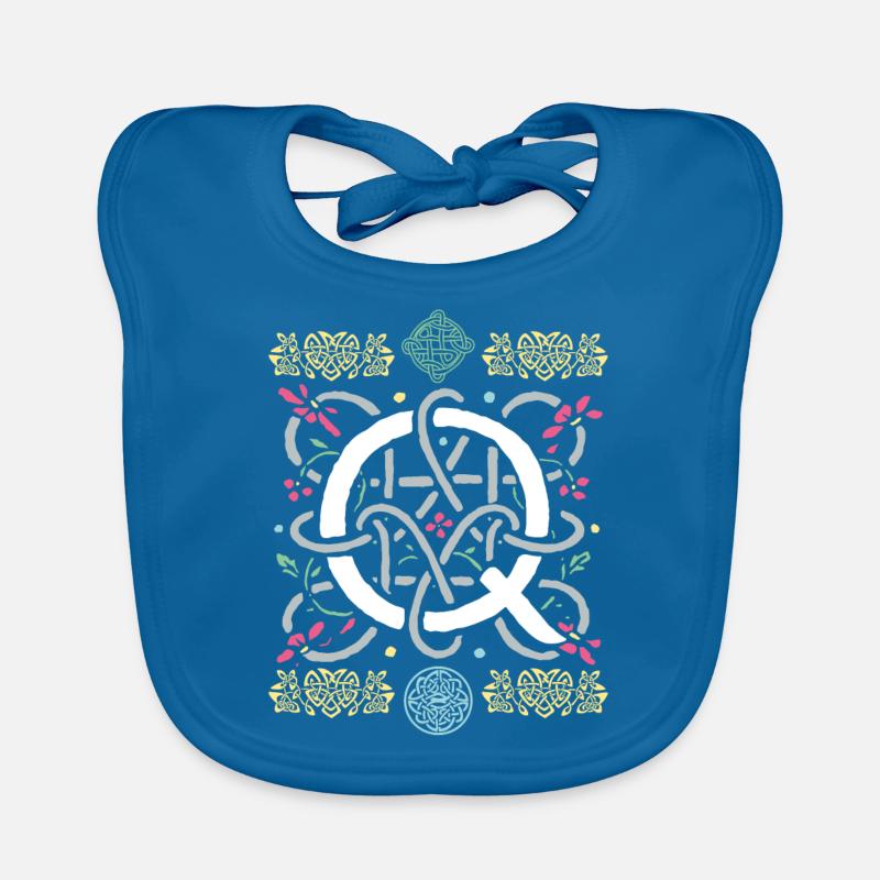 Q - Bavoir bio Bébé - bleu paon