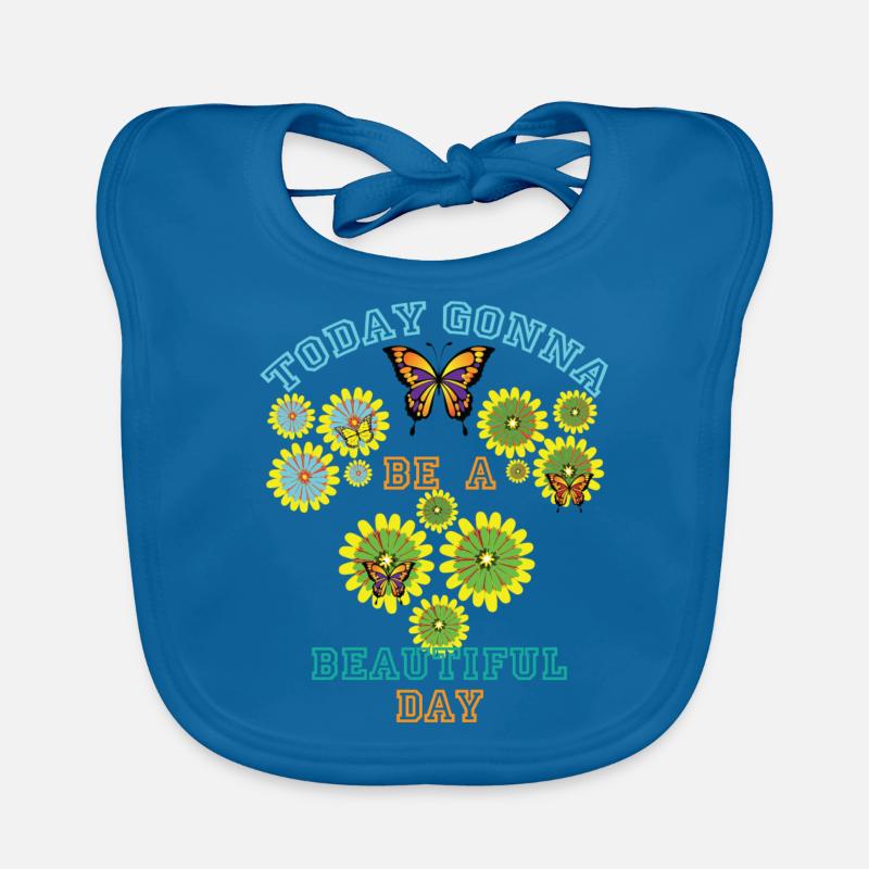 Heute wird ein schöner Tag dunkle Hemden Baby Bio-Lätzchen