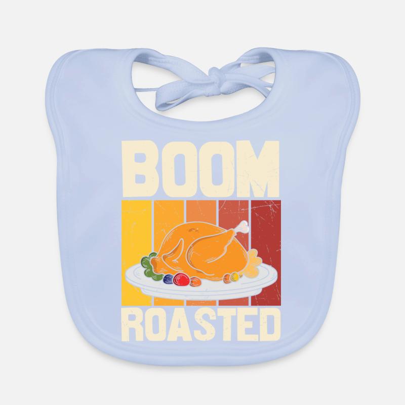 boom roasted - Funny Turkey Organic Baby Bibs