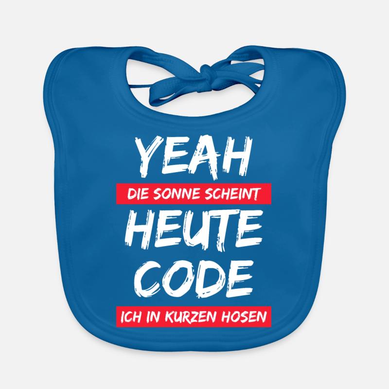 Die Sonne scheint ! Heute code ich in kurzer Hose. Baby Bio-Lätzchen