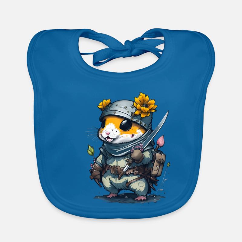 With this design you will become a ninja hamster Organic Baby Bibs