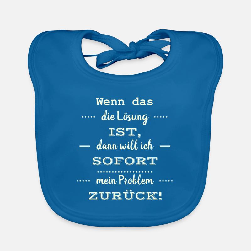 funny sayings - if that's the solution Organic Baby Bibs