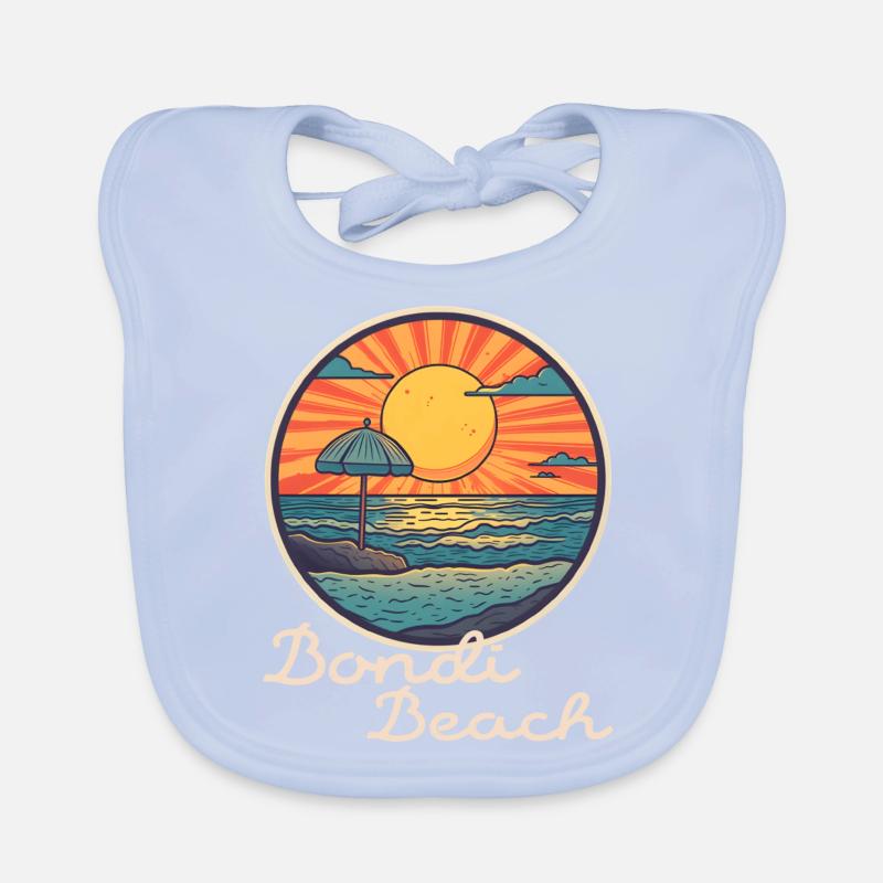 Plage de Bondi Bavoir bio Bébé