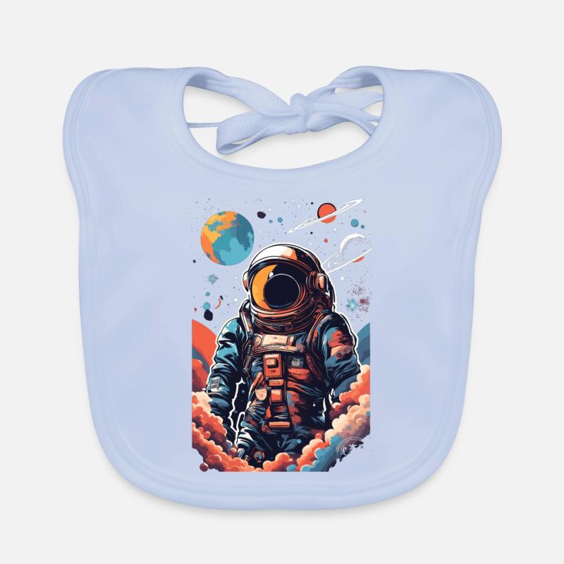 Astronaute cool dans l’espace Bavoir bio Bébé