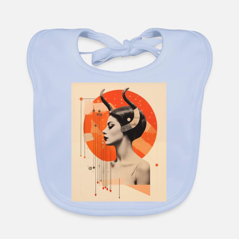 Steinbock-Collage Baby Bio-Lätzchen